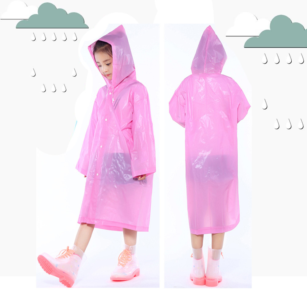 Vandtætte børn regnfrakke til børn piger drenge regntøj bærbare genanvendelige regnfrakker børn regn ponchoer til 6-12 år