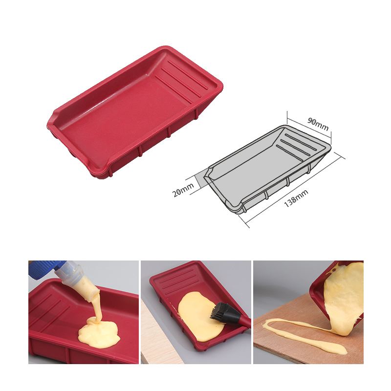 4 Teile/satz Silikon Kleber Bausatz Breite/Schmale Pinsel Dünne Klinge Mit Flache Schaber und Kleber Tablett Holzbearbeitung Kleben Bausatz