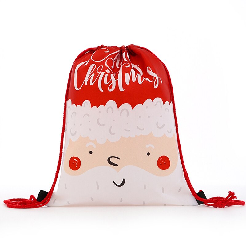 Rygsæk kvinder mini snøre jule rygsæk 3d tryk rejse softback tasker mænd mochila snøre taske piger: Gc -4