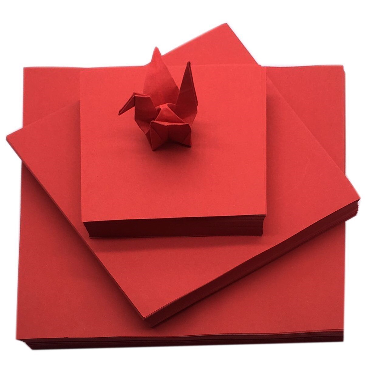 200 pièces Origami rouge fait main papier Kraft Double face rouge foncé Origami amour coeur carré Origami bricolage scrapbooking artisanat papier