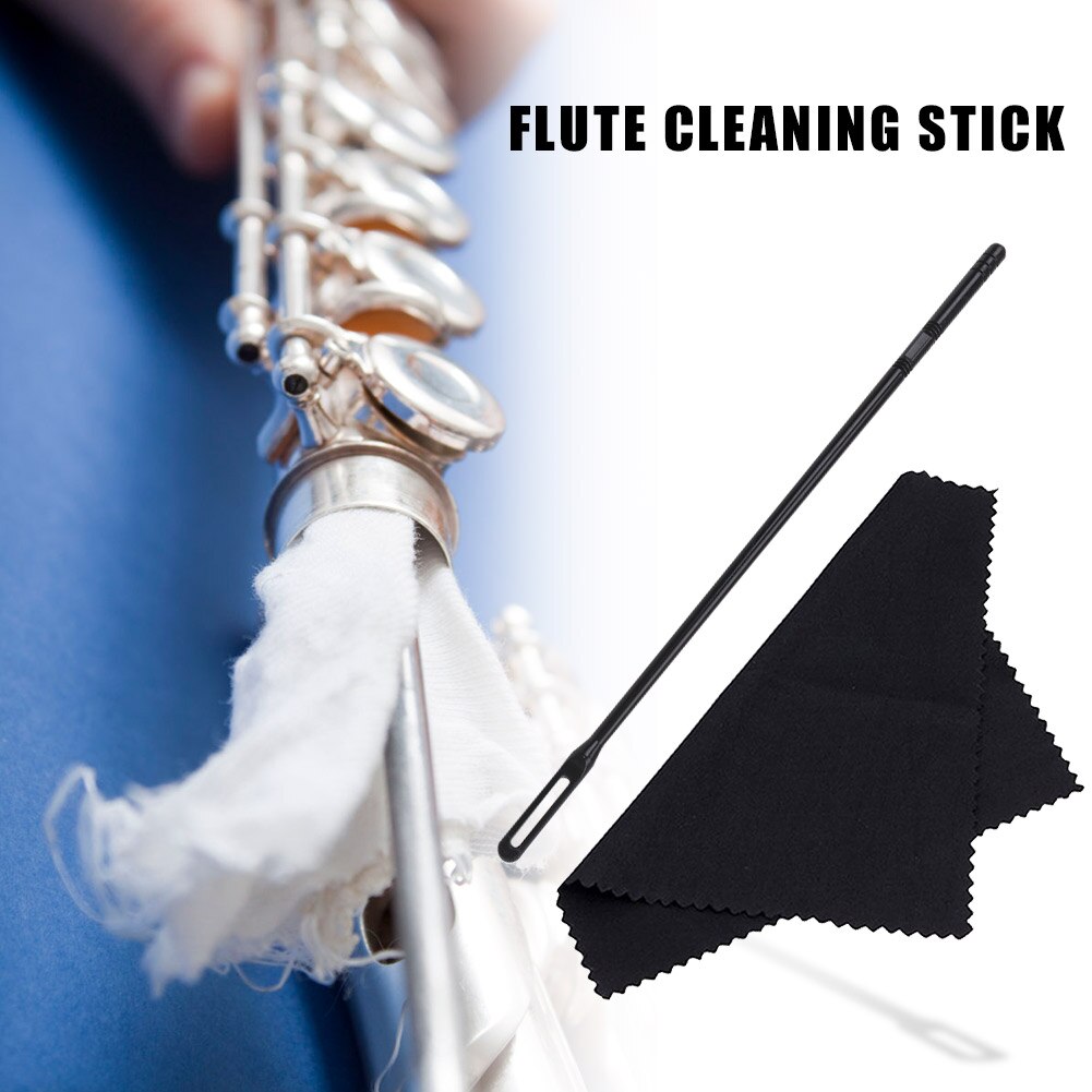 14 inch Cleaning Rod Swab Plastic with Random Color Cloth Flute Piccolo Cleaning Kit Woodwind Musical Instruments Accessories