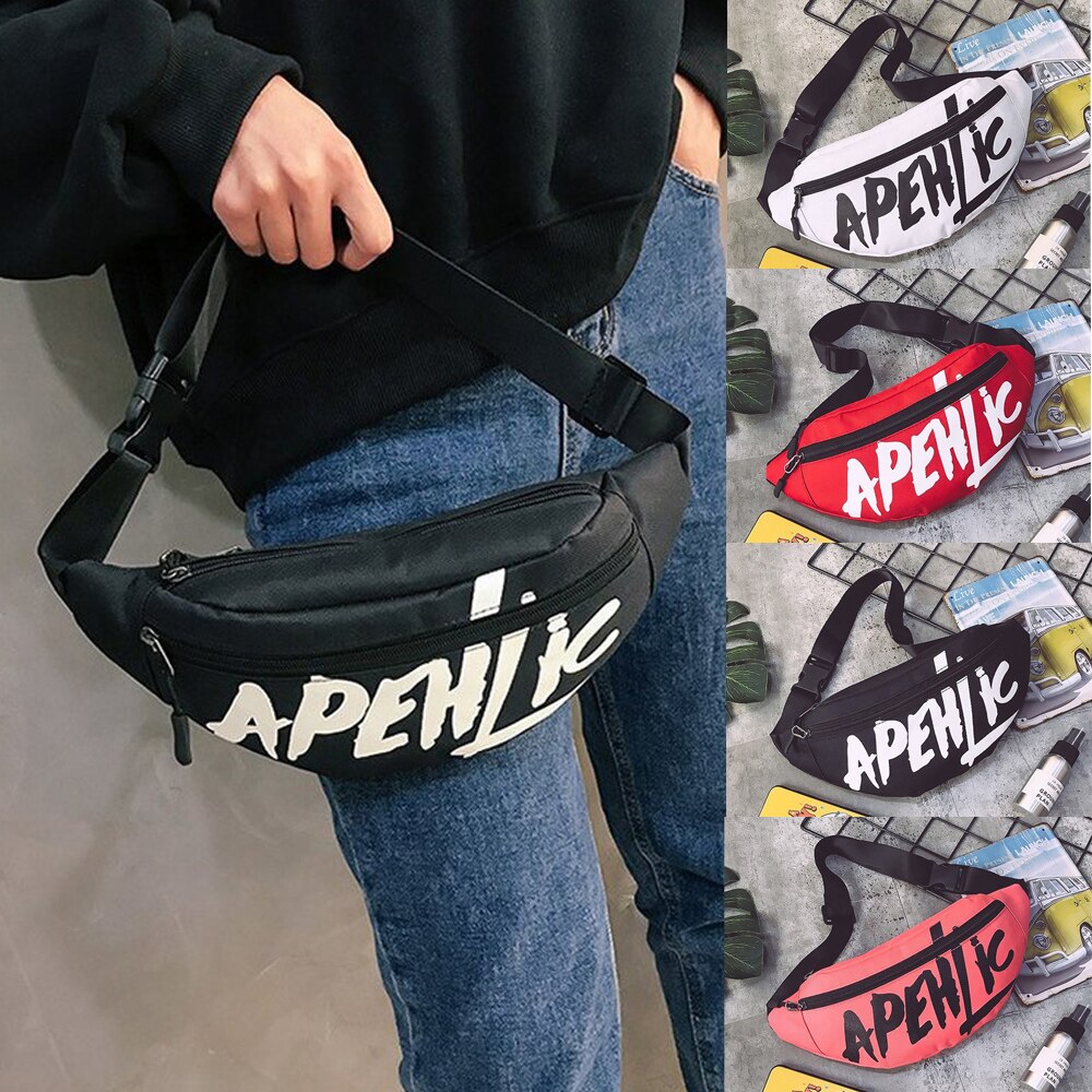 Riñoneras de , bolso de viaje con estampado de letras, bolso, bolsa para el pecho, paquete de balas, estilo callejero para mujeres y hombres