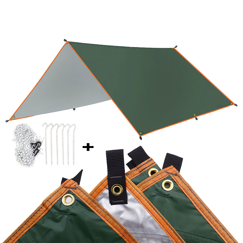 4X3M 3X3M Luifel Waterdicht Tarp Tent Schaduw Ultralight Tuin Luifel Zonnescherm Outdoor Camping Hangmat toeristische Strand Zon Onderdak