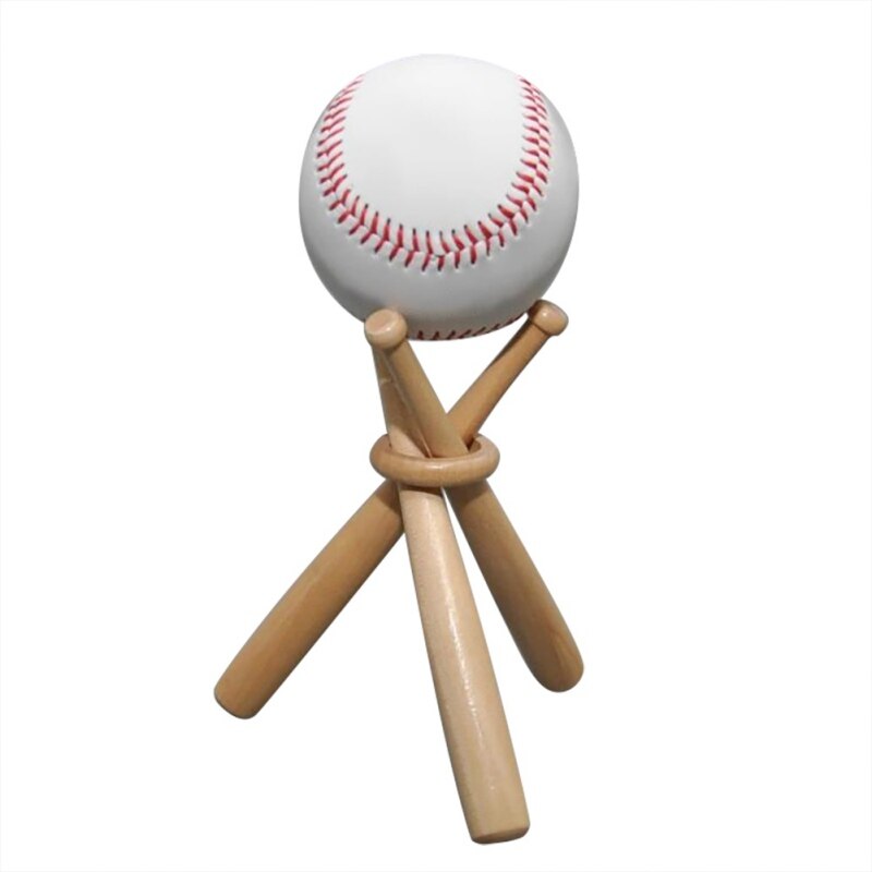 Golf Tennis Storage Base Holder Support Adorable Mini Baseball Bat Wood Display Stand Baseball XQ