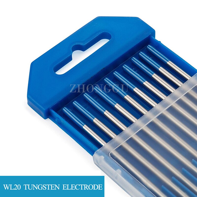 10 stk wolframelektroder til tig-sveising 1.6mm 1/16 ''  wc20 wl15 wl20 wp20 wt20 wz8