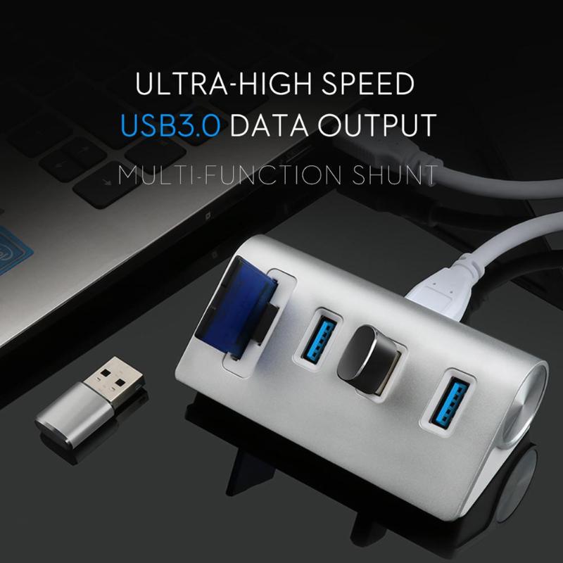 Rocketek multi usb 3.0 hub 3 port adapter splitter Power Interface SD TF Card Reader for MacBook Air computer laptop accessories: Default Title