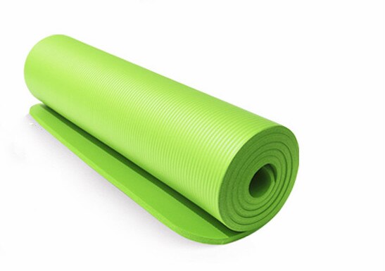 NBR-almohadilla de Yoga de alta densidad, 10mm de grosor Extra ancho, para baile, Fitness, Camping, 183x61cm: High density green