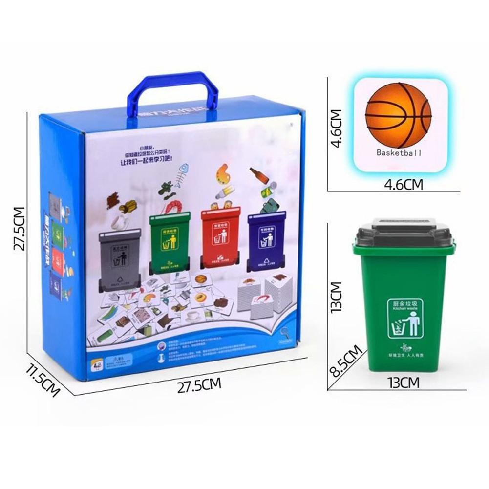 Kids Garbage Cans For Garbage Truck Toys Plastic Mini Trash Can Toy Garbage Truck's Trash Cans Bin Sorting Buckets For Boys