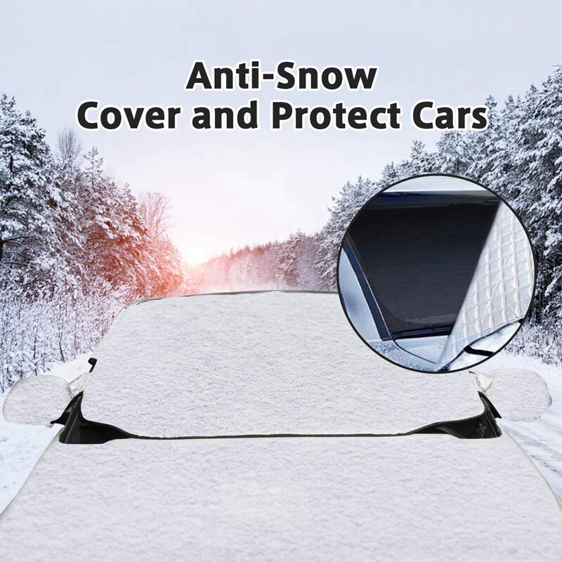 63 Inch X 47 Inch Voorruit Sneeuw Cover Met Spiegel Sneeuw Covers Voor Beschermen Voorruit En Spiegel Van Sneeuw, ijs En Vorst F