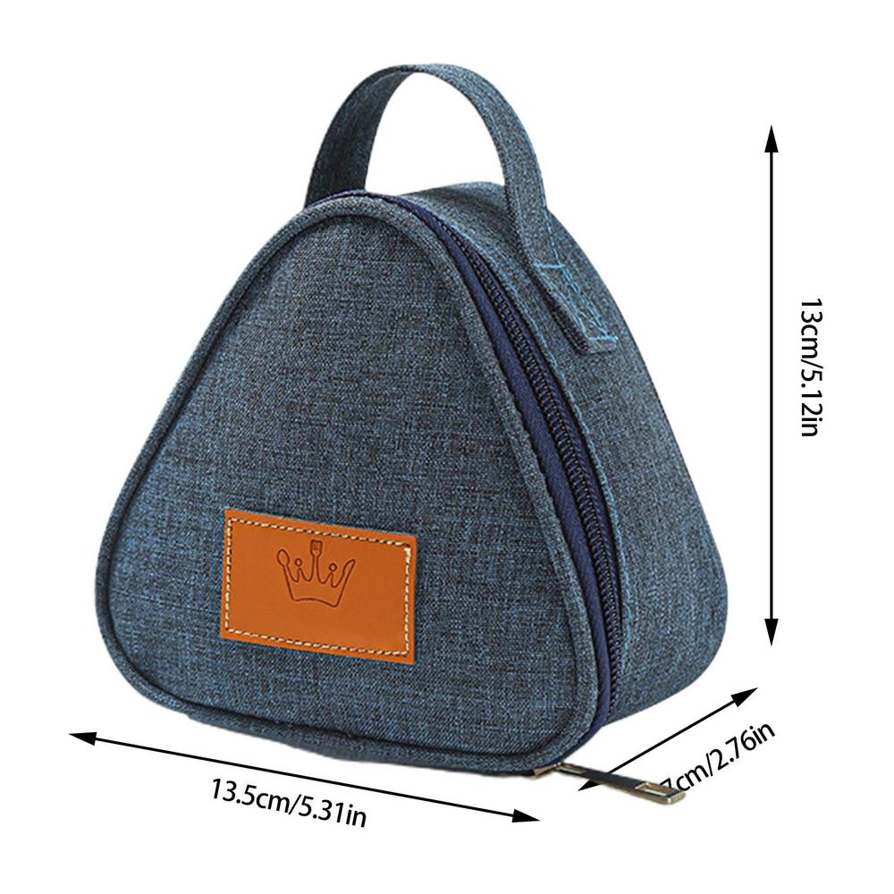 Outdoor Portable Thermal Food Storage Container Kitchen Insulation Lunch Bag Lightweight Triangular Picnic Bags Food Storage Bag: Blue