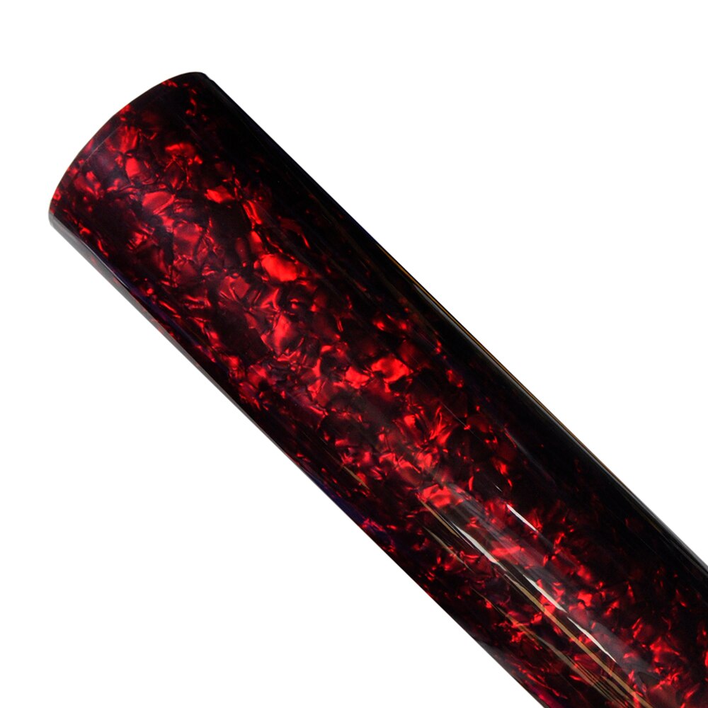 Tromleomslag 16 "  x 60 " 0.46mm rød perle celluloid ark musikinstrument deco ark