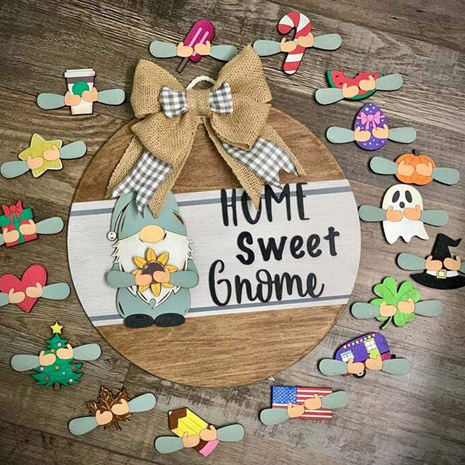 Gnome Welcome Quilted Door Cover NCU0XD1605