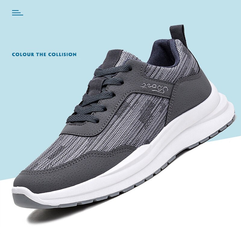 2022 Sports Shoes Running Shoes All-match Casual Shoes Light Breathable Men's Shoes Soft Bottom Lace Up Sneakers