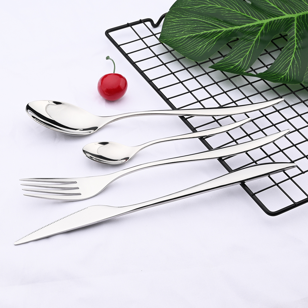 Mirror Silver Cutlery Dinnerware Set Tableware Flatware Set 304 Stainless Steel Kitchen Knife Fork Spoon