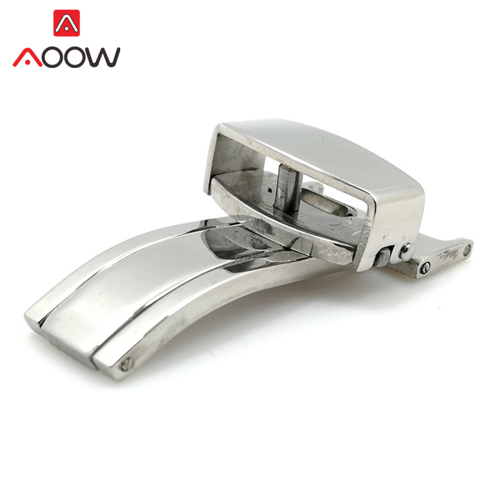 14mm 16mm 18mm 20mm 22mm roestvrijstalen vlindersluiting horlogeband metalen vouwsluiting accessoires zilver