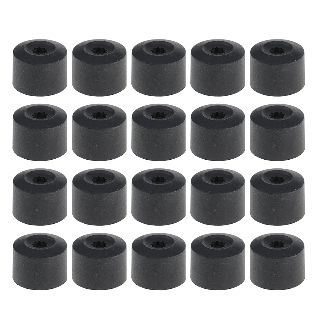 20 delar 17mm hjulmutterskydd för vw golf jetta seat ibiza ersätter 1 k 0601173