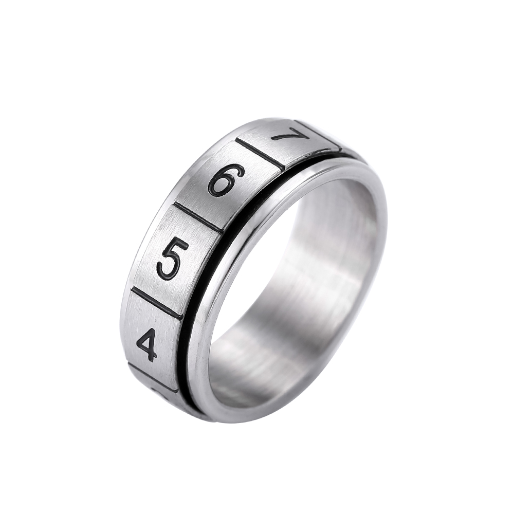 Mangosky 8Mm Gedraaid Titanium Ring Voor Mannen En Vrouwen Arabische Cijfers: 8 / Not Engraved