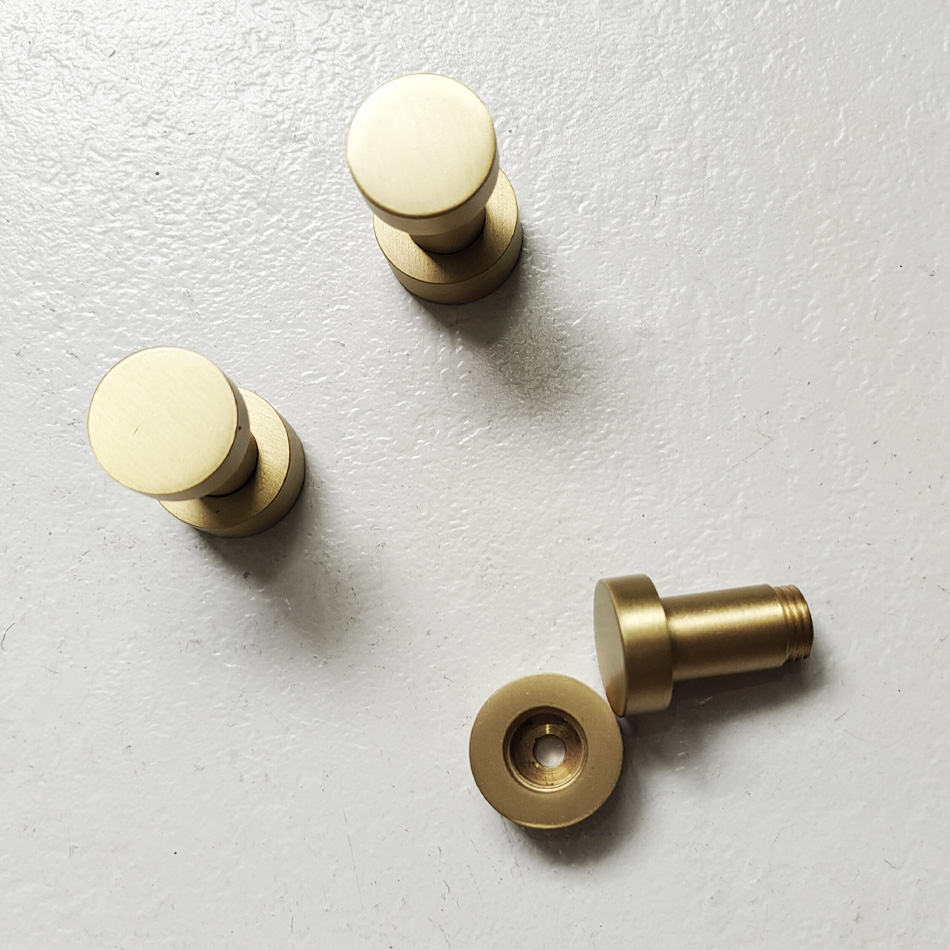 Geborsteld Goud Badkamer Haak Messing Creatieve Toilet Slaapkamer Decoratieve Muurbevestiging Ronde Robe Haken Kleding Jas Handdoek Deurhouder