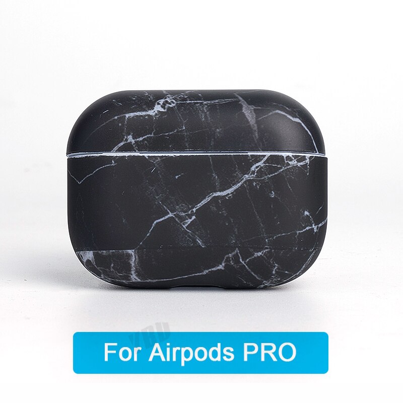 YBD Luxus Marmor Muster Fall Für AirPods Farben Fall Abdeckung für Apple Airpods Air Schoten Fall Coque Funda für Airpod pro: black pro