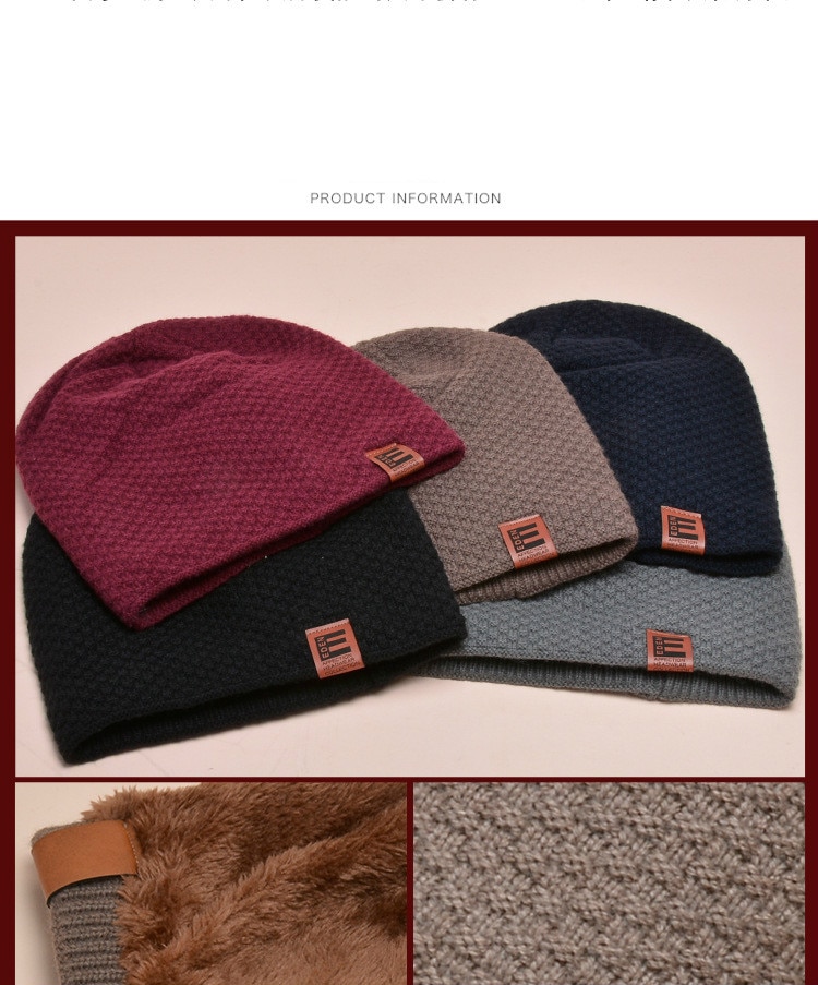 Märke skullies mössor herr stickad mössa vinter mössor för män dam keps vinter mössa gorro tjock varm huva herr vintermössa