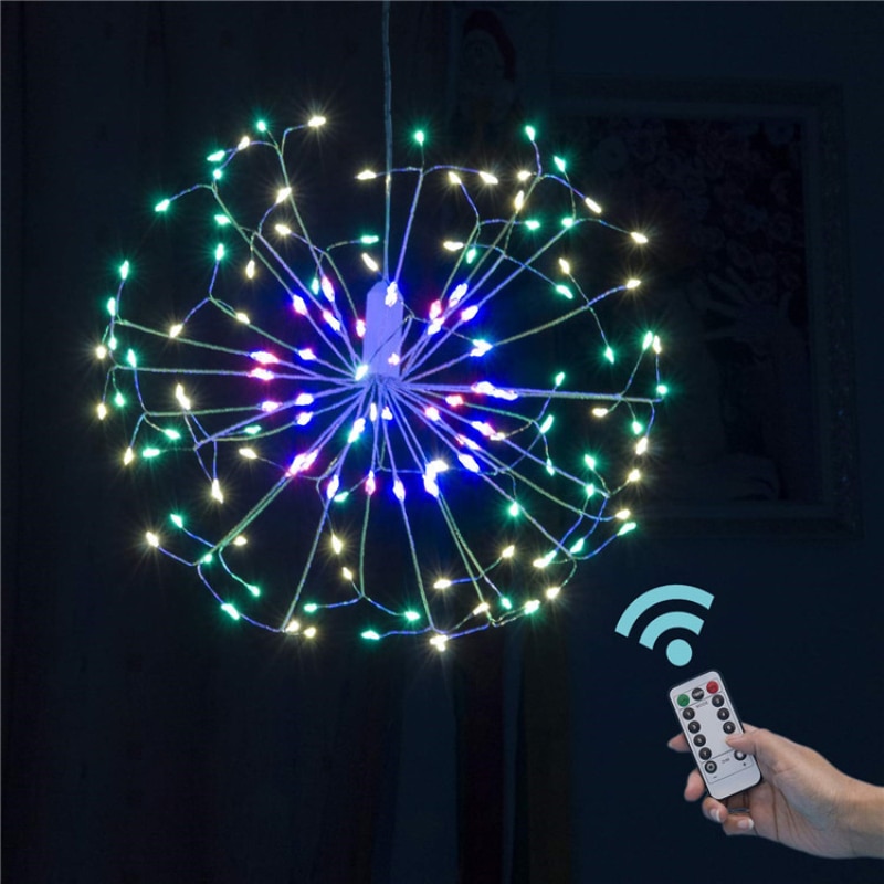 FÜHRTE Feuerwerk Schnur Lichter Löwenzahn Lampe Weihnachten Gebühr Lichter Girlande Angetrieben Durch AA Batterie Beleuchtung Hause Dekoration
