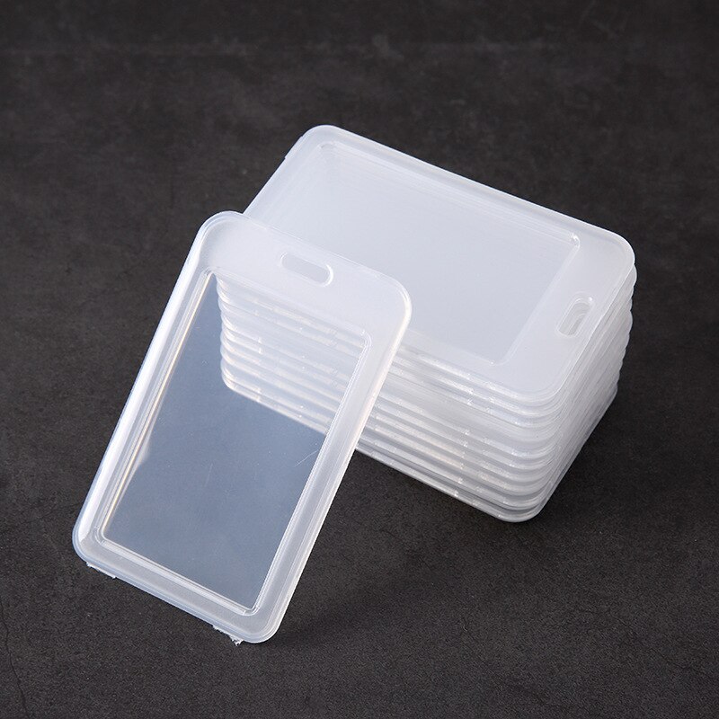 1pc Simple Transparent Plastic Name Card Cover Clear Business Office Students Nurse Credit ID Card Badge Holders Accessories