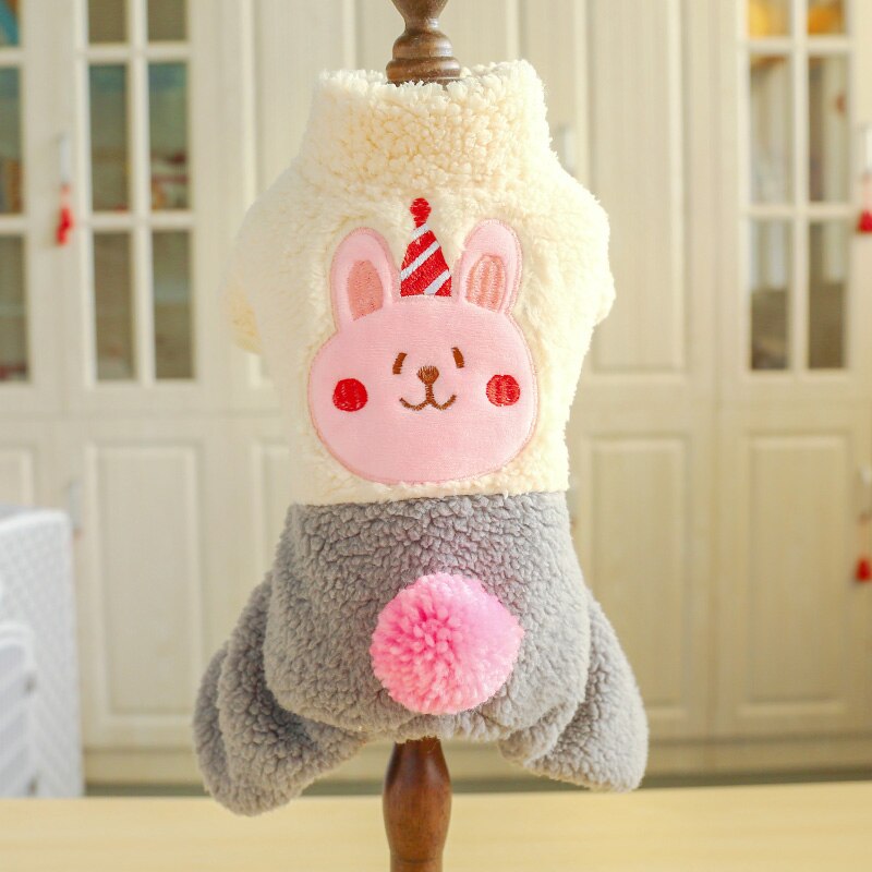 PETCIECLE-vestido de peluche de Pomerania para perro, ropa cómoda de terciopelo para de cumpleaños, ropa de cuatro patas para perro, Otoño e Invierno