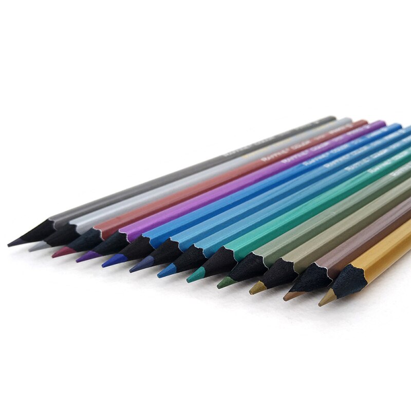 Marco lápices colores metálicos dibujar 6/12 Color artista bocetos lápices conjunto escuela suministros para arte de papelería