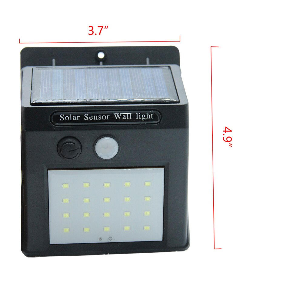 20 30 LED Solar Light Outdoor Solar Lamp PIR Motion Sensor Solar Panel Night Security Wall Light Garden Yard Path Waterproof