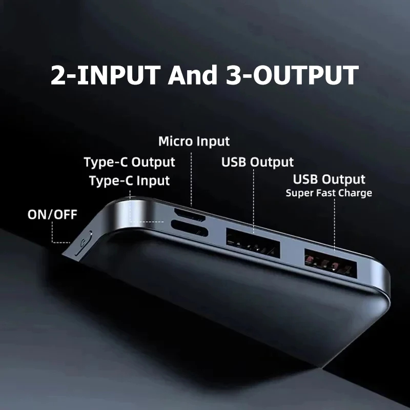 120w 50000 powerbank, tragbar, superschnell aufladbar, externer akku, hohe kapazität für mehrere geräte