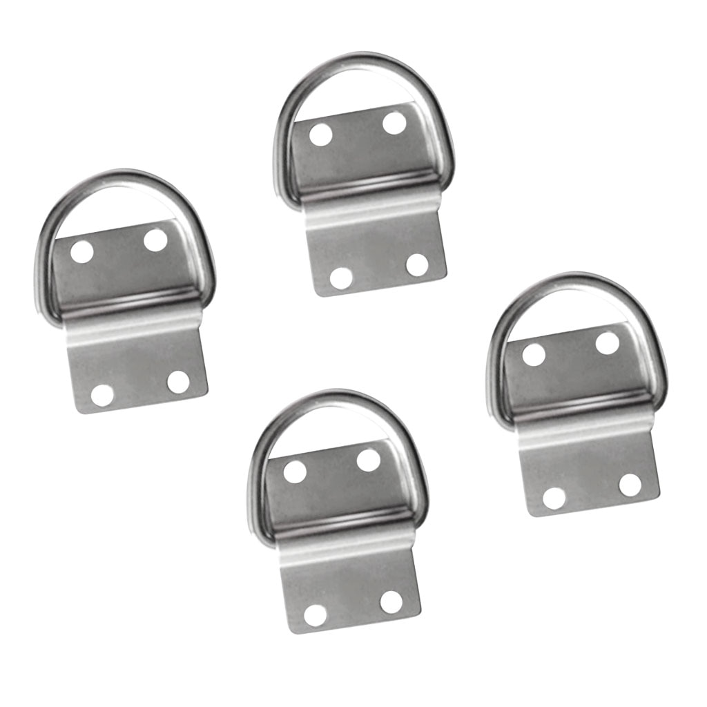 4Pcs Tie Down Lashing Ring Cleat Truck Van Trailer Horsebox Transporter Ring