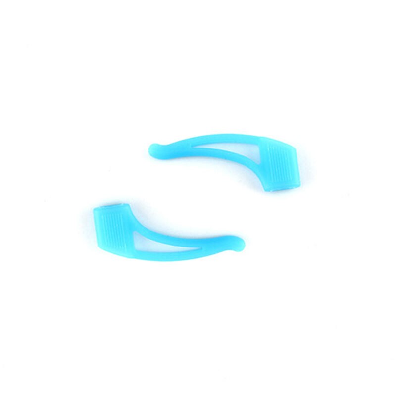 Soporte antideslizante de silicona de para gafas, gancho para las orejas, punta de patilla deportiva, 1 par,: light blue