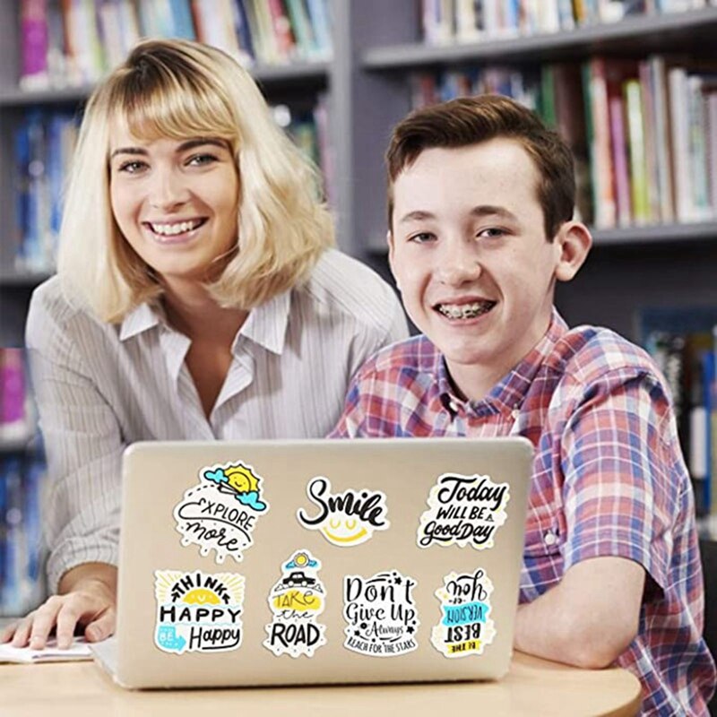 100Pcs Inspirational Stickers Motivatie Stickers Waterdicht Vinyl Positieve Laptop Stickers Voor Water Flessen