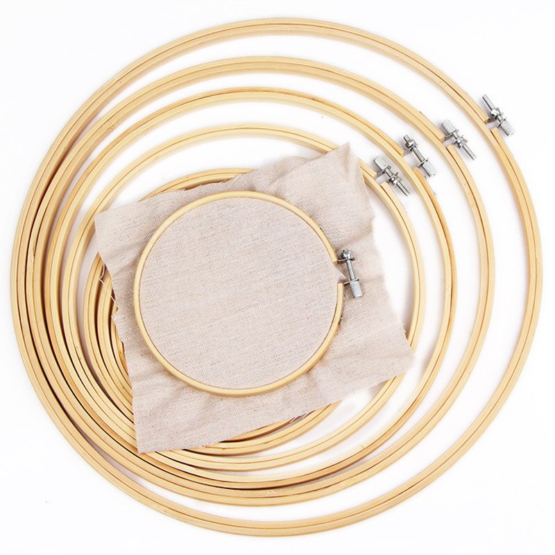 1 pcs Embroidered Stretch Embroidery Hoops Tool Embroidery Cross-Stitch Wooden Frame Hoop Circle Embroidery Shed DIY h
