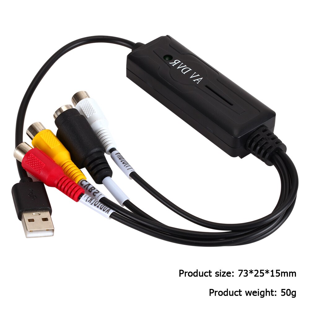 Portatile facile da installare USB 2.0 scheda di acquisizione Audio Video AV S RCA adattatore convertitore di acquisizione Video per DV/Hi8/VHS a Win7 TV DVD