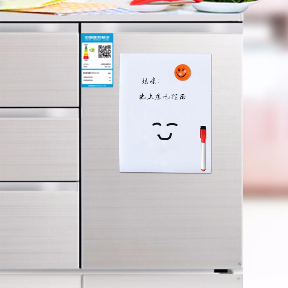 Pizarra blanca Flexible para imán de nevera A5 de 21x15cm, tablero de mensajes para dibujo a prueba de agua para niños, pizarra magnética práctica para notas de refrigerador