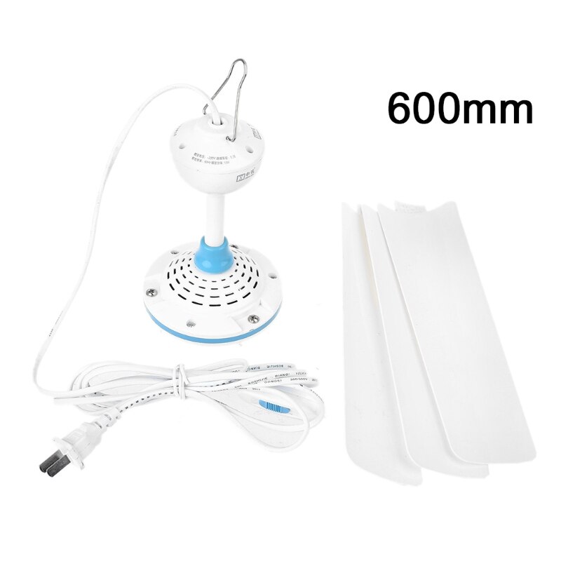 AC 220V 15.7 to 41 inch Silent Ceiling Fan Mute Electric Hanging Fan with Switch for Dining Living Room Home Bed Dormitory: 60cm