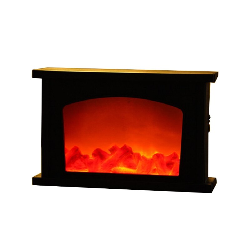 4XFA creativo stile nordico camino simulato lanterna a portato realistico effetto fiamma lampada cortile decorazione della stanza luce notturna