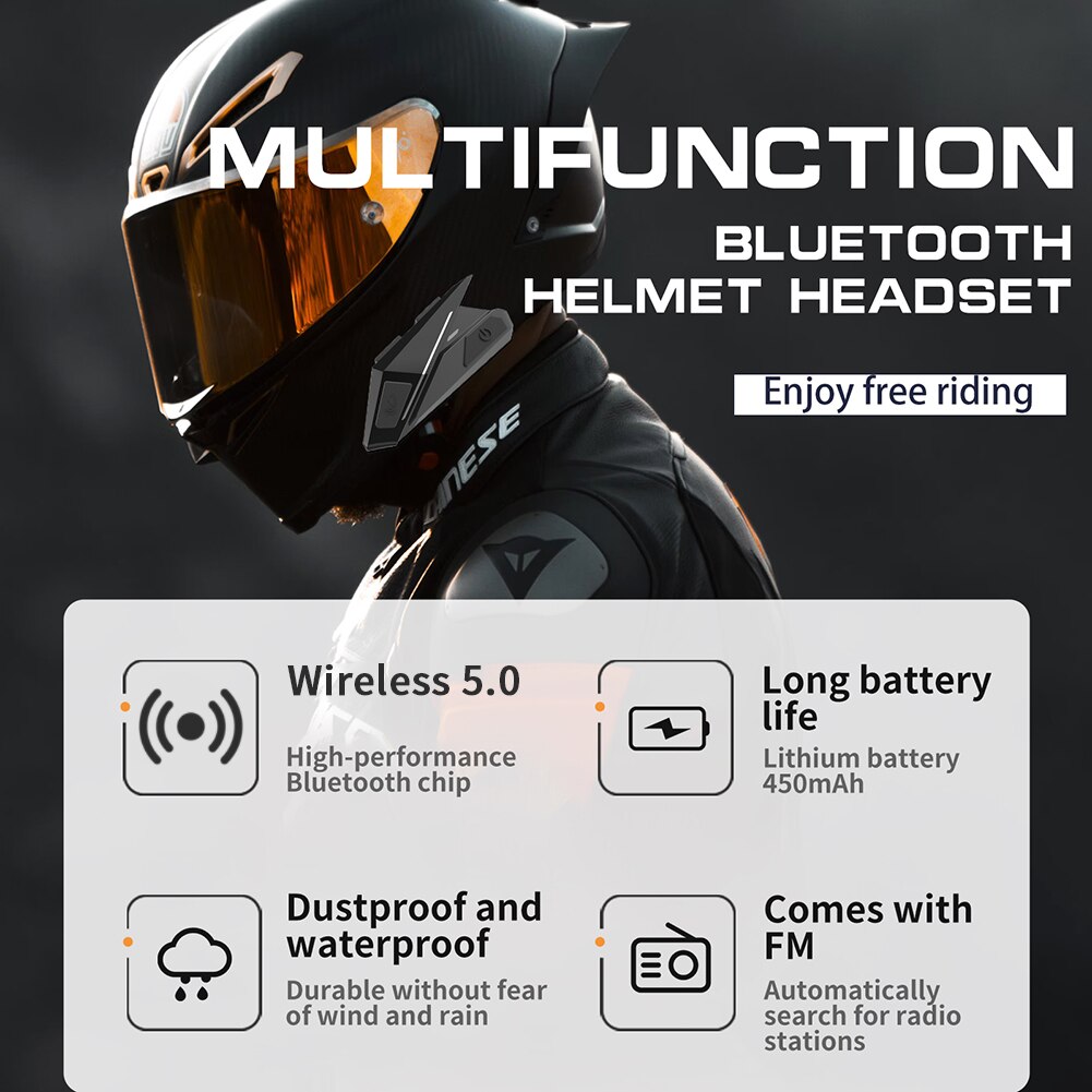 Voor Moto Rider Helm V4 V6 Intercom Motorfiets Bluetooth-Compatibel Headset Intercomunicador Moto Interphone Helm Headset