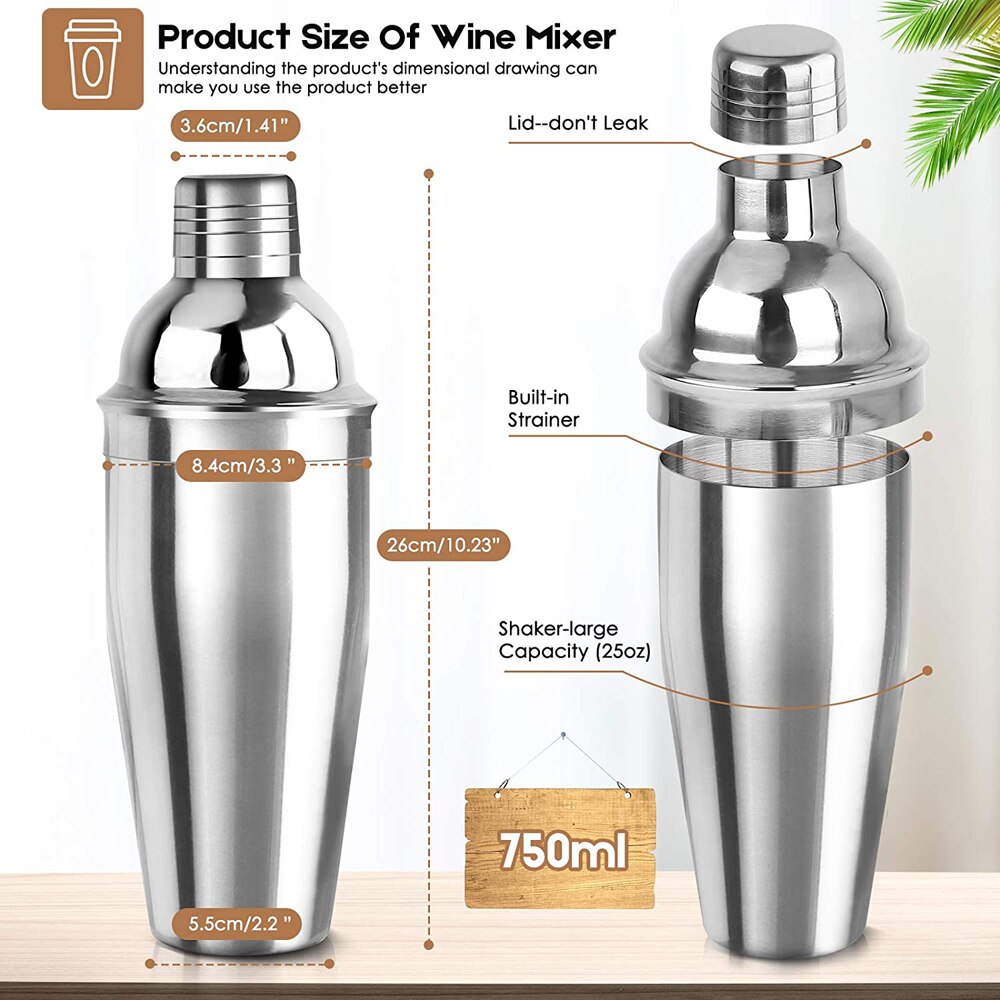 Zestaw barmańnarty 23-sztuka wibrator robić koktajli zestaw ze stali nierdzewnej lodu ziarna akrylowe stojak na napoje mieszane martini akcesoria barowe