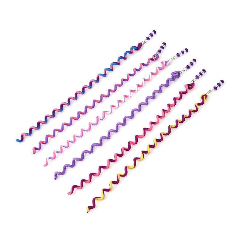 Rizador de pelo para niños, pegatina trenzada para el cabello, decoración para niñas, accesorios para el cabello, herramienta de peinado, rastas: purple