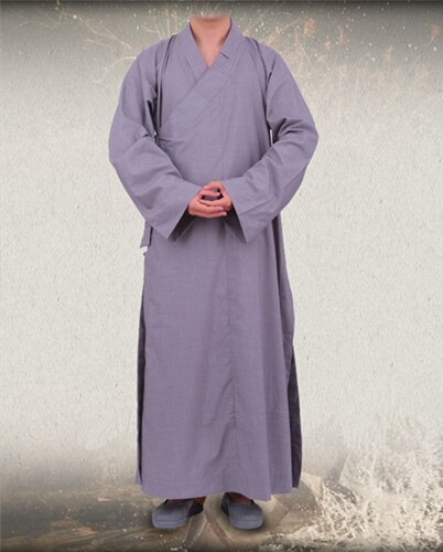 Shaolin moine bouddhistes poser moine méditation Robe Kung fu veste Art Martial Wushu Zen méditer vêtements: Gray / M
