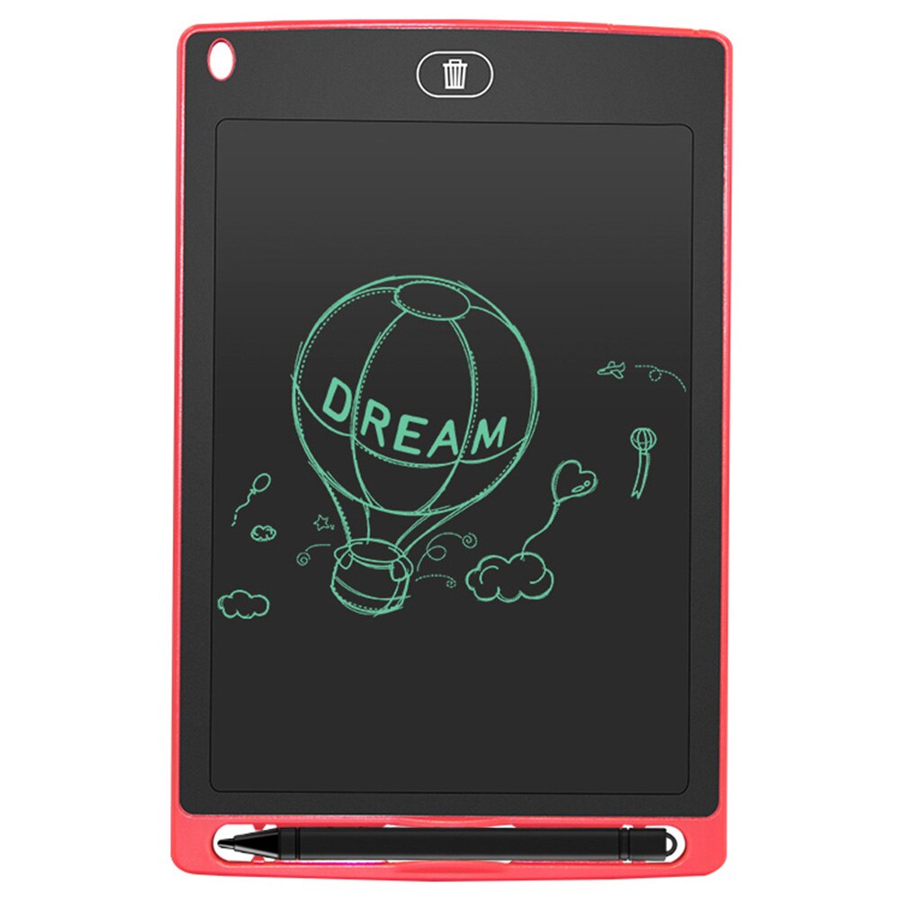 Digital Tablet Handwriting Erasable Pad Portable Electronic Tablet Board LCD Writing Tablet Electronic Drawing Pads with Pen: Red