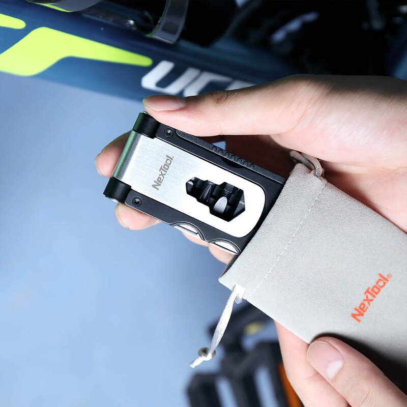 Nextool multifunktionelt cykelværktøj mini lomme cykel værktøjskasse udendørs skruenøgle reparationsværktøj magnetisk ærme til xiaomi