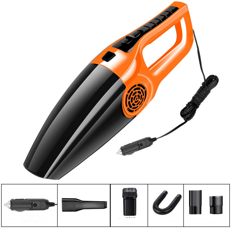 Sterke Mini Draagbare Stofzuiger Draagbare 12V 120W Auto Stofzuiger Auto Aspirateur Voiture Handheld Auto Stofzuiger: PQ015Orange