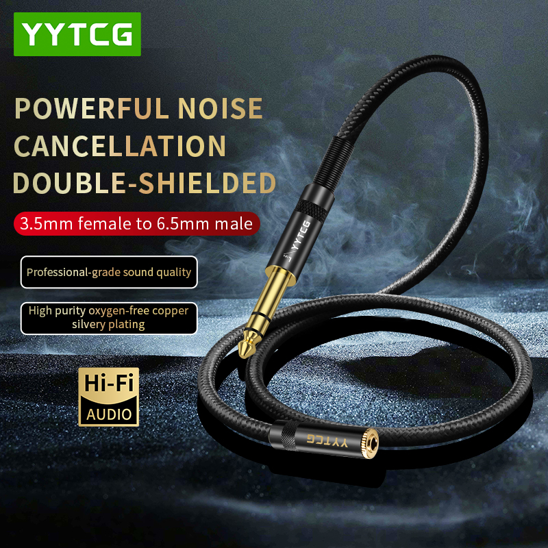 TRS audio cable 6.5mm male head to female head extension cable interface power amplifier sound box guitar mixer sound card