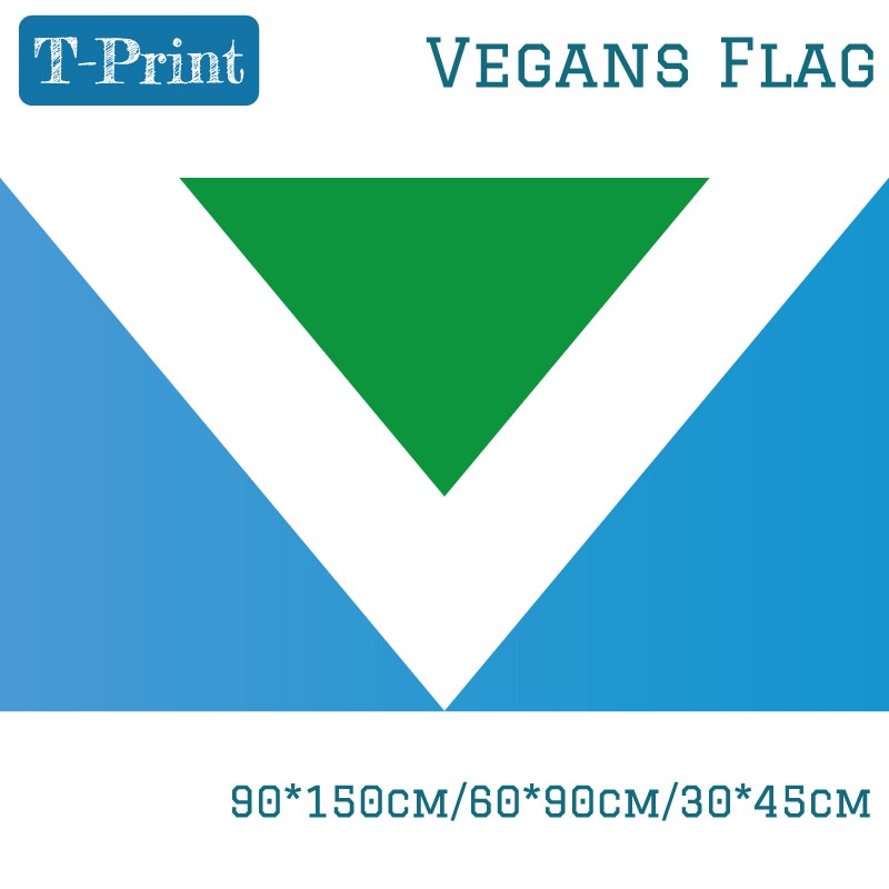 Vegan Vlag en Banner 90*150 cm/60*90 cm/40*60 cm/15 * 21 cm Hand Vlag Veganisme Vlag