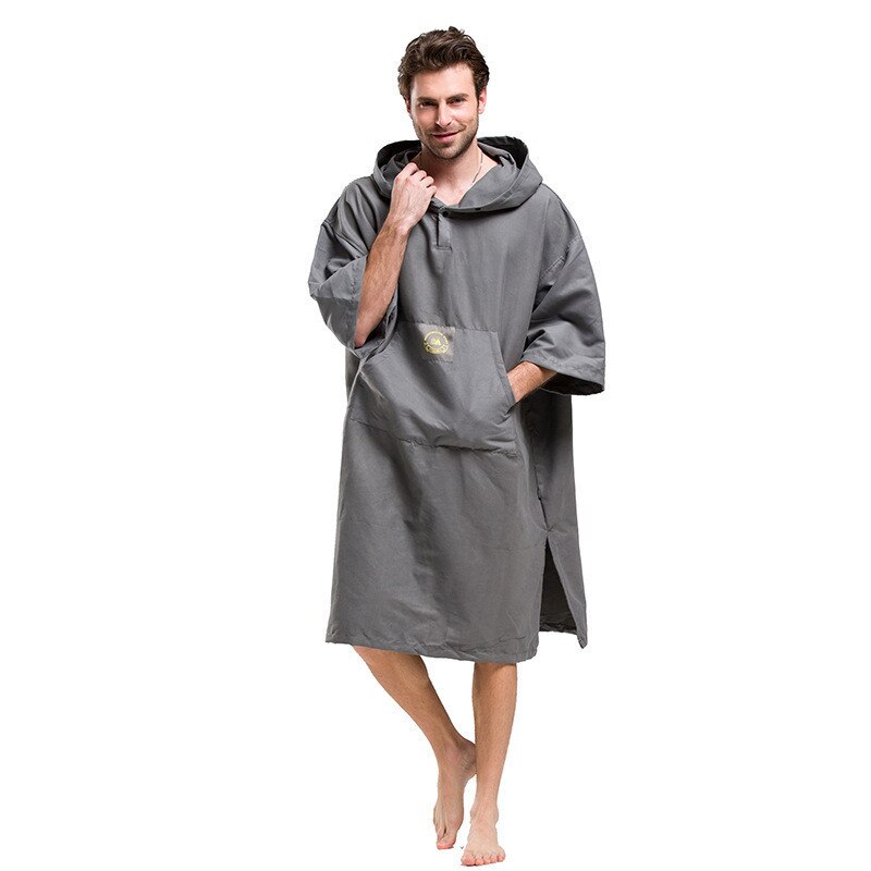 Poséidon impression Robe à langer serviette de bain en plein air adulte à capuche serviette de plage Poncho peignoir serviettes femmes homme peignoir LST