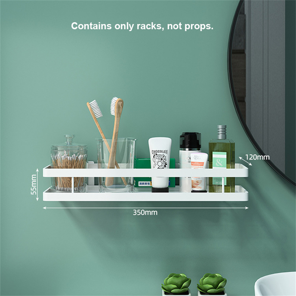 Nordic Bathroom Shelves No Punching Strong Load-bearing Sundries Storage Rack Multifunctional Kitchen Spice Bottle Organizer: 35cm
