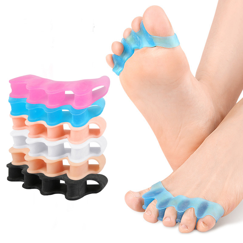 Siliconen Vinger Teenbeschermer Teenseparators Brancards Stijltang Bunion Protector Pijnbestrijding Voetverzorging 5 kleuren
